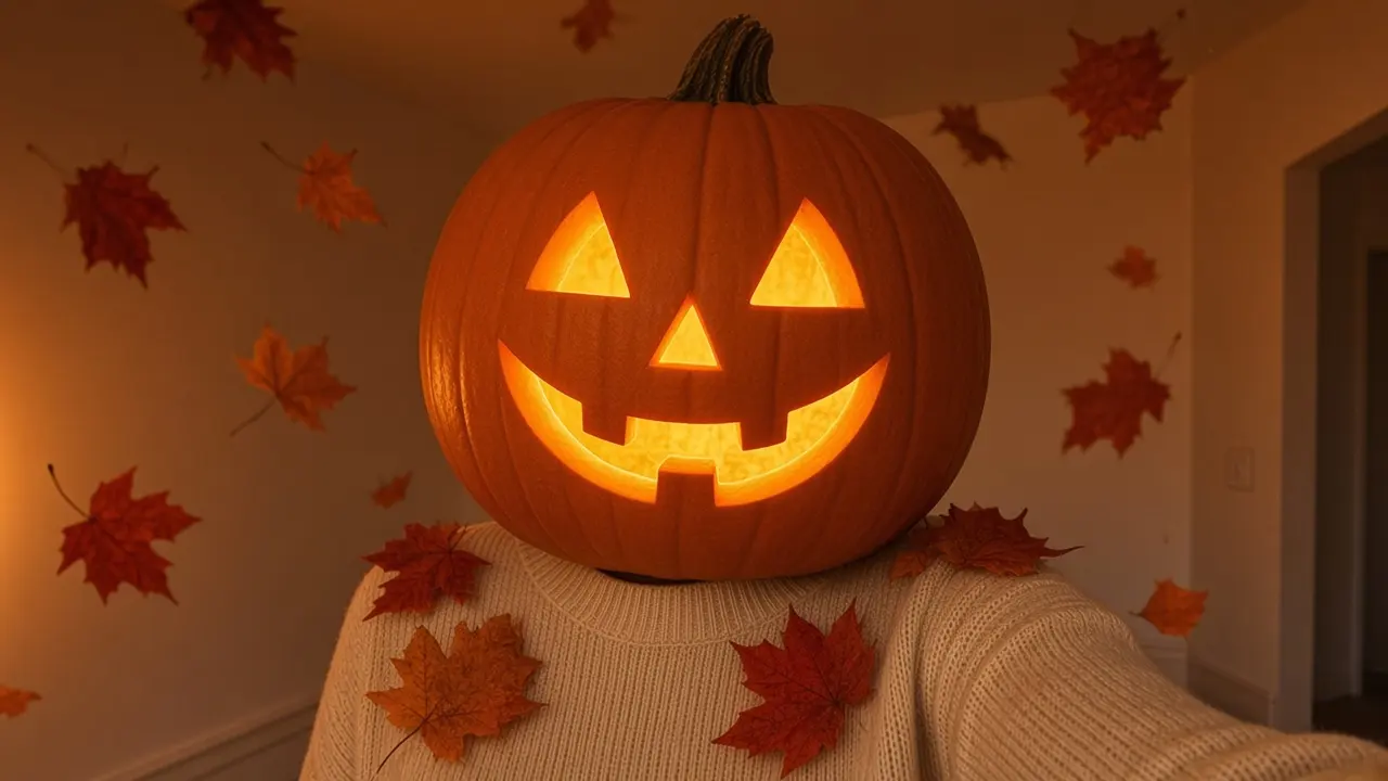 Glowing jack-o'-lantern