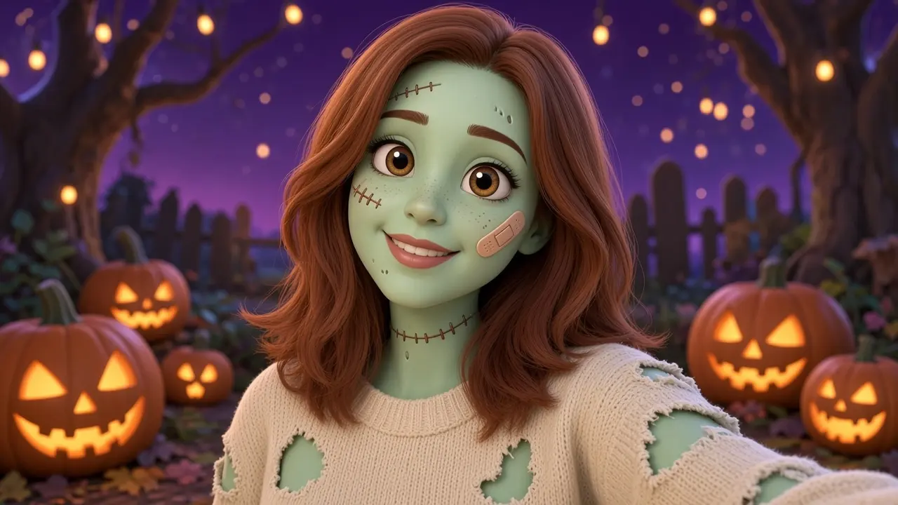 Cute cartoon zombie